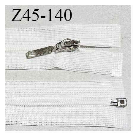 Fermeture zip 45 cm couleur naturel longueur 45 cm largeur 2.8 cm séparable glissière métal largeur 4 mm prix à l'unité