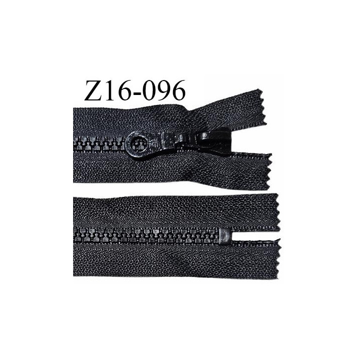 Fermeture zip moulée 16 cm non séparable couleur noir largeur 3.2 cm zip nylon 16 cm largeur 6 mm prix au mètre