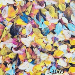 Tissu coton poly motifs feuilles haut de gamme largeur 163 cm poids m2 125 grs prix pour 10 cm de longueur et 163 cm de largeur