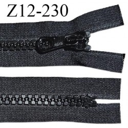 Fermeture zip moulée 12 cm non séparable couleur noir largeur 3.5 cm zip nylon 12 cm largeur 8 mm prix au mètre