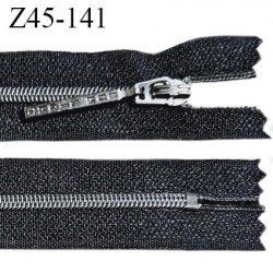 Fermeture zip 45 cm non séparable couleur noir largeur 25 mm glissière largeur 4 mm longueur 45 cm prix à l'unité