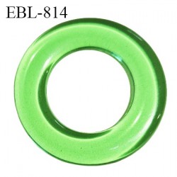 Anneau 14 mm en pvc couleur vert translucide diamètre intérieur 14 mm diamètre extérieur 27 mm épaisseur 3 mm prix à l'unité