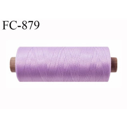 Bobine 500 m fil mousse polyamide n° 120 couleur lilas longueur de 500 mètres bobiné en France