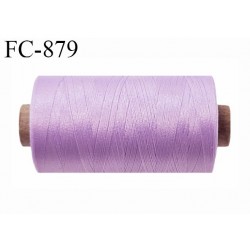 Bobine 1000 m fil mousse polyamide n° 120 couleur lilas longueur de 1000 mètres bobiné en France