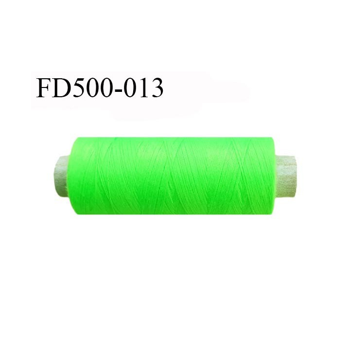 Destockage Bobine 500 m fil Polyester n° 120 couleur vert fluo 500 mètres bobiné en  France