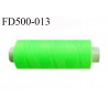 Destockage Bobine 500 m fil Polyester n° 120 couleur vert fluo 500 mètres bobiné en  France