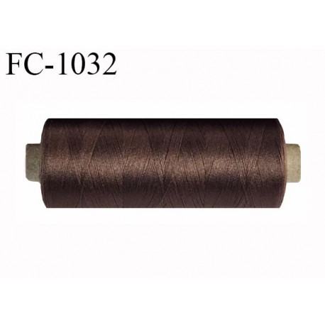 Bobine de 500 m fil mousse polyamide n° 120 couleur marron longueur de 500 mètres bobiné en France