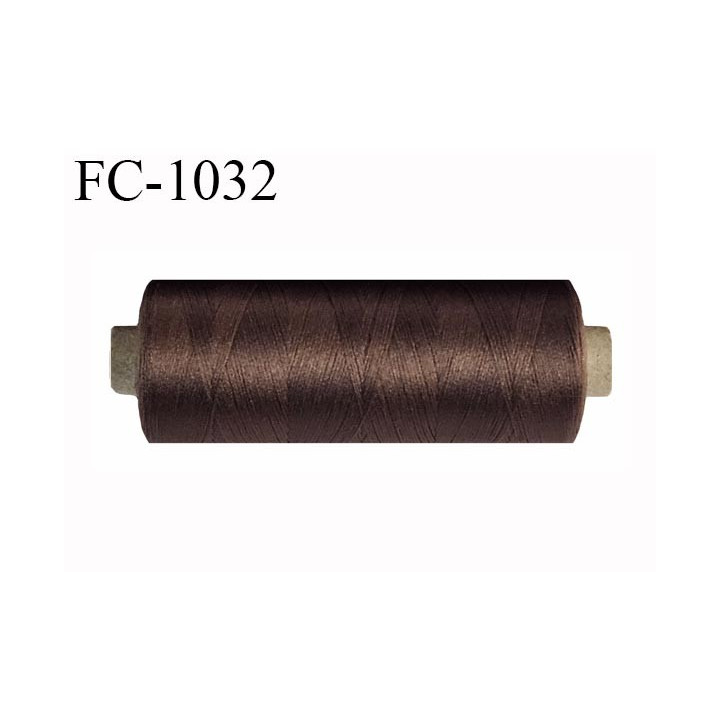 Bobine de 500 m fil mousse polyamide n° 120 couleur marron longueur de 500 mètres bobiné en France