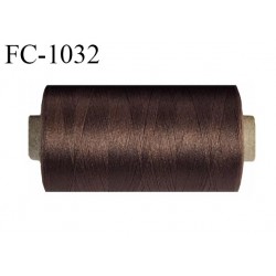 Bobine de 1000 m fil mousse polyamide n° 120 couleur marron longueur de 1000 mètres bobiné en France