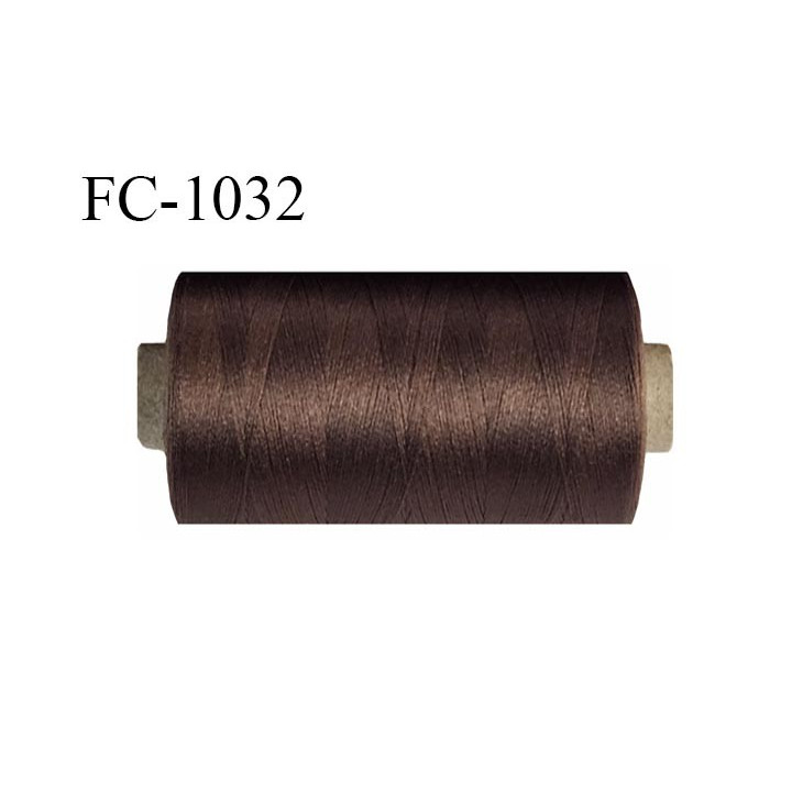 Bobine de 1000 m fil mousse polyamide n° 120 couleur marron longueur de 1000 mètres bobiné en France