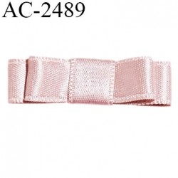 Noeud lingerie 40 mm haut de gamme en satin couleur vieux rose largeur 40 mm hauteur 10 mm prix à l'unité