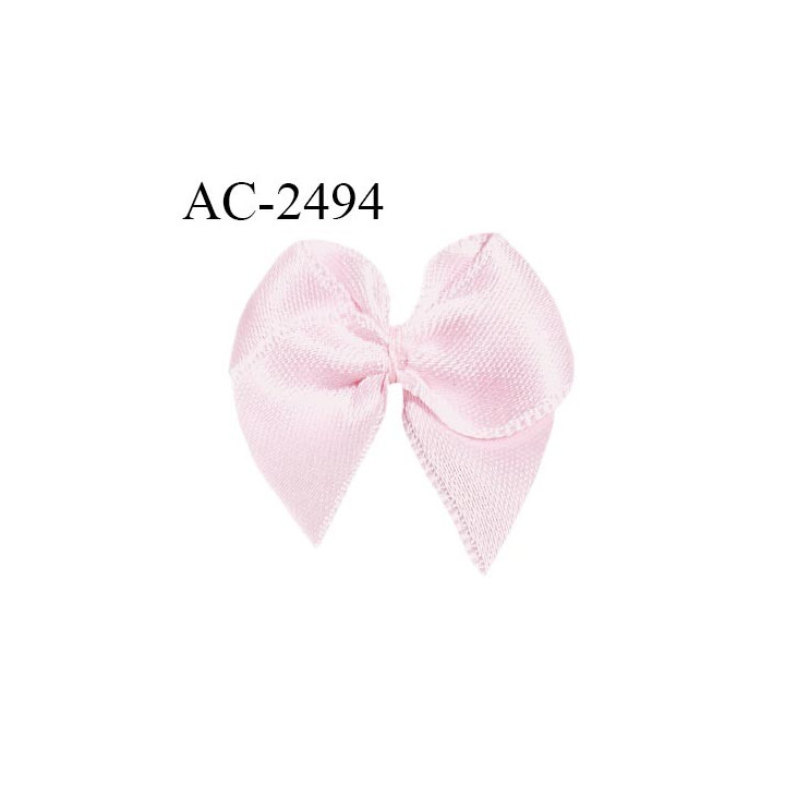 Noeud lingerie 30 mm haut de gamme en satin couleur rose largeur 30 mm hauteur 30 mm prix à l'unité
