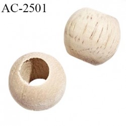 Perle décor bois diamètre extérieur 14 mm diamètre intérieur 6 mm prix à l'unité hauteur 12 mm prix à l'unité