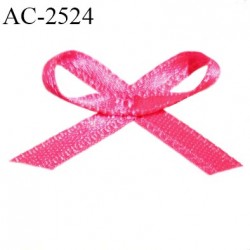Noeud lingerie 20 mm haut de gamme en satin couleur rose fluo largeur 20 mm hauteur 15 mm prix à l'unité