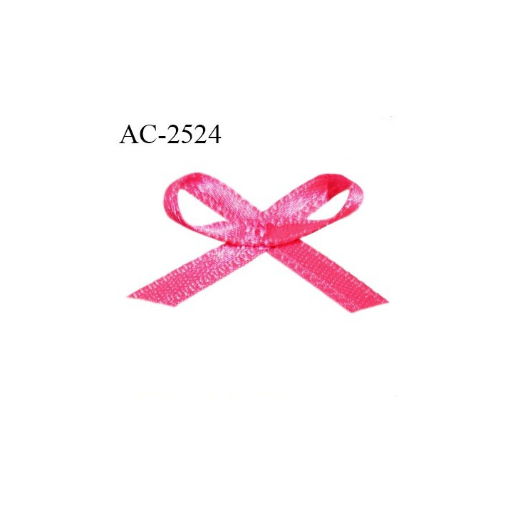Noeud lingerie 20 mm haut de gamme en satin couleur rose fluo largeur 20 mm hauteur 15 mm prix à l'unité