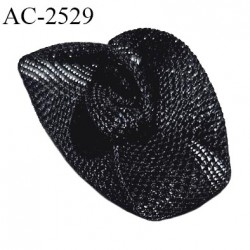 Décor lingerie et autres 25 mm haut de gamme fleur mousseline couleur noir longueur 25 mm largeur 20 mm prix à l'unité