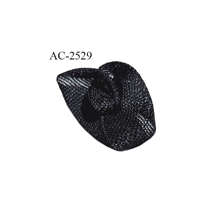 Décor lingerie et autres 25 mm haut de gamme fleur mousseline couleur noir longueur 25 mm largeur 20 mm prix à l'unité