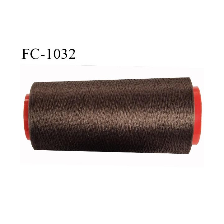 Cone de 1000 m fil mousse polyamide n° 120 couleur marron longueur de 1000 mètres bobiné en France