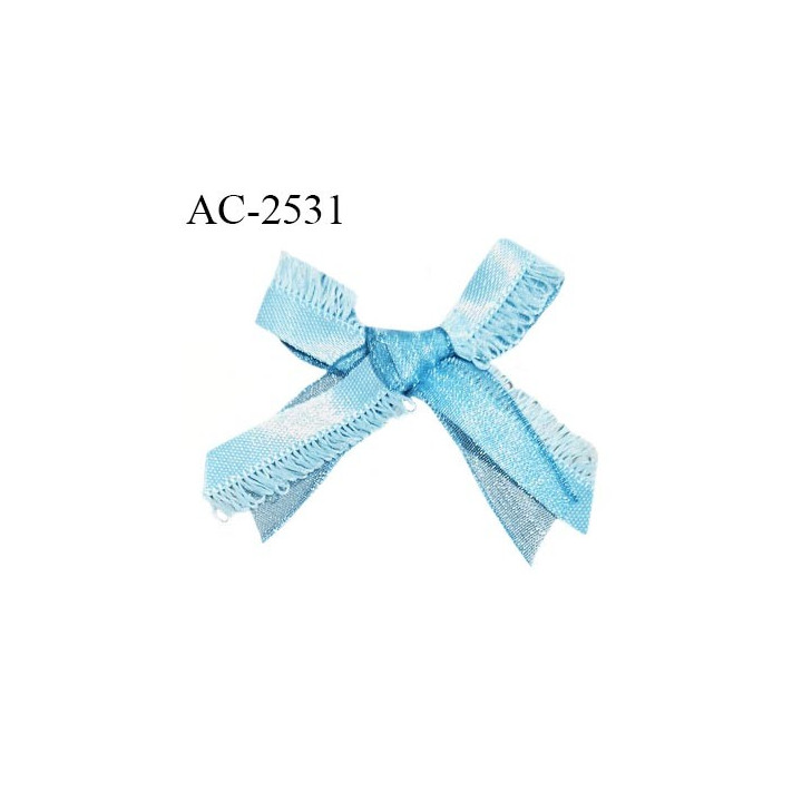Noeud lingerie 40 mm haut de gamme couleur bleu ciel largeur 40 mm hauteur 35 mm prix à l'unité