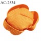 Décor lingerie et autres 30 mm haut de gamme fleur en ruban sergé couleur orange diamètre 30 mm prix à l'unité