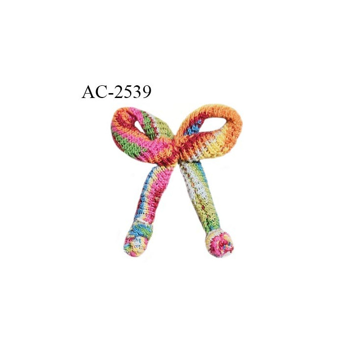 Noeud lingerie 50 mm haut de gamme en maille multicolore largeur 50 mm hauteur 50 mm prix à l'unité