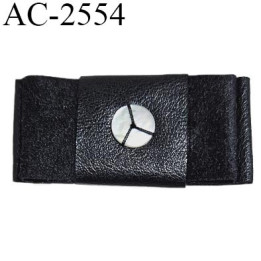 Noeud lingerie 55 mm haut de gamme simili cuir couleur noir largeur 55 mm hauteur 55 mm prix à l'unité