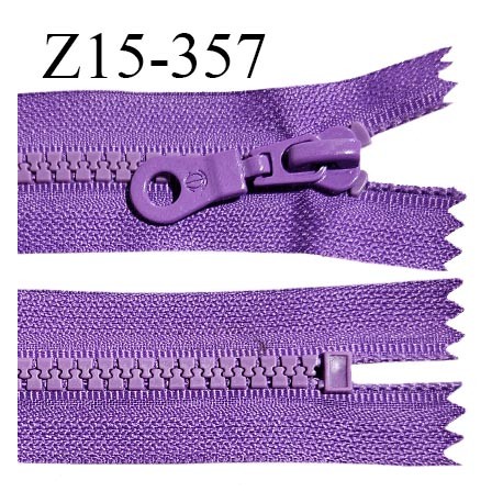 Fermeture zip 15 cm non séparable couleur violet largeur 3 cm zip nylon couleur gris longueur 15 cm largeur 6 mm prix à la pièce