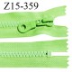 Fermeture zip 15 cm non séparable couleur vert largeur 3 cm zip nylon longueur 15 cm largeur 6 mm prix à la pièce