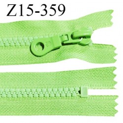 Fermeture zip 15 cm non séparable couleur vert largeur 3 cm zip nylon longueur 15 cm largeur 6 mm prix à la pièce