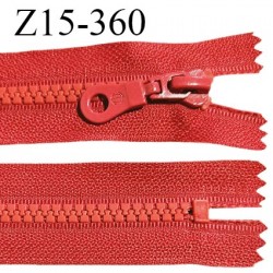 Fermeture zip 15 cm non séparable couleur rouge largeur 3 cm zip nylon longueur 15 cm largeur 6 mm prix à la pièce