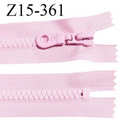 Fermeture zip 15 cm non séparable couleur rose largeur 3 cm zip nylon longueur 15 cm largeur 6 mm prix à la pièce
