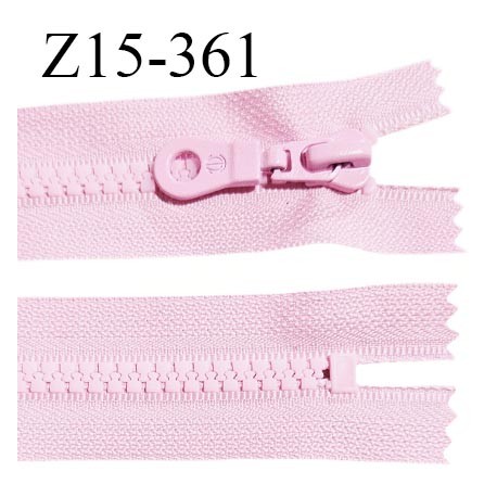 Fermeture zip 15 cm non séparable couleur rose largeur 3 cm zip nylon longueur 15 cm largeur 6 mm prix à la pièce
