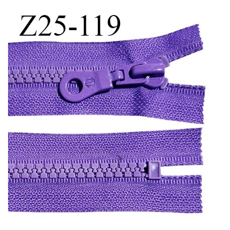 Fermeture zip moulée 25 cm non séparable couleur violet largeur 3.2 cm zip nylon 25 cm largeur 6 mm prix au mètre