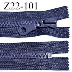 Fermeture zip moulée 22 cm non séparable couleur bleu marine largeur 3 cm zip nylon 22 cm largeur 6 mm prix au mètre