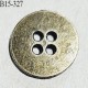 Bouton 15 mm en métal couleur laiton avec décor gravé 4 trous diamètre 15 mm épaisseur 1 mm prix à la pièce