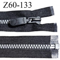 Fermeture zip moulée 60 cm séparable couleur noir longueur 60 cm largeur 3.2 cm zip moulée couleur gris largeur 6 mm
