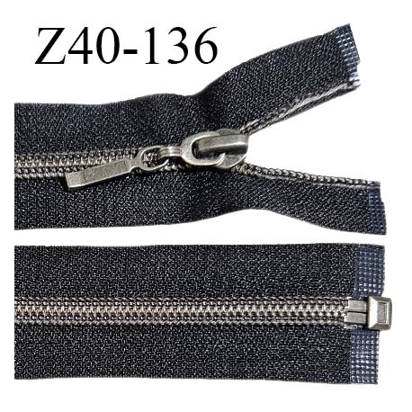 Fermeture zip 40 cm séparable couleur noir largeur 2.7 cm zip 40 cm largeur 6 mm prix au mètre