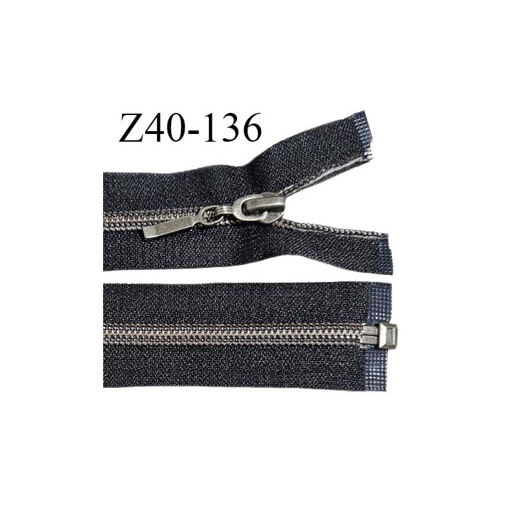 Fermeture zip 40 cm séparable couleur noir largeur 2.7 cm zip 40 cm largeur 6 mm prix au mètre