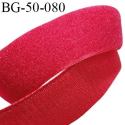 Scratch type velcro 50 mm à coudre couleur rouge prix au mètre pour les 2 faces velours et crochet largeur 50 mm