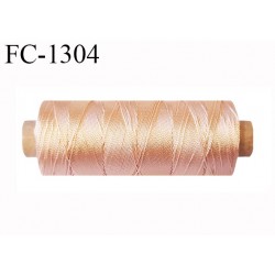 Bobine 200 m fil polyester continu n° 40 solide couleur or rose très beau longueur 200 mètres bobiné en france