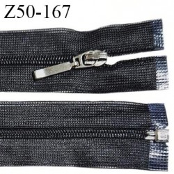 Fermeture zip 50 cm couleur noir séparable curseur métal longueur 50 cm largeur 2.8 cm largeur du zip 4 mm prix à l'unité