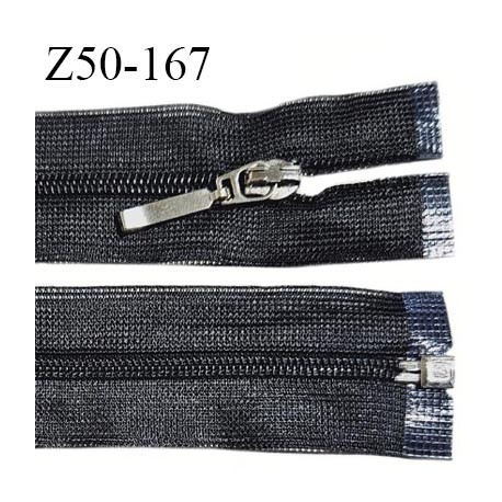 Fermeture zip 50 cm couleur noir séparable curseur métal longueur 50 cm largeur 2.8 cm largeur du zip 4 mm prix à l'unité