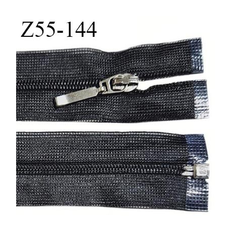 Fermeture zip 55 cm couleur noir séparable curseur métal longueur 55 cm largeur 2.8 cm largeur du zip 4 mm prix à l'unité
