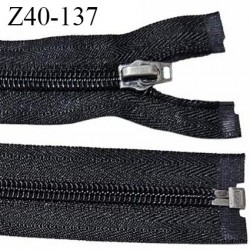 Fermeture 40 cm couleur noir séparable curseur métal longueur 40 cm largeur 3.2 cm largeur du zip 6 mm prix à l'unité