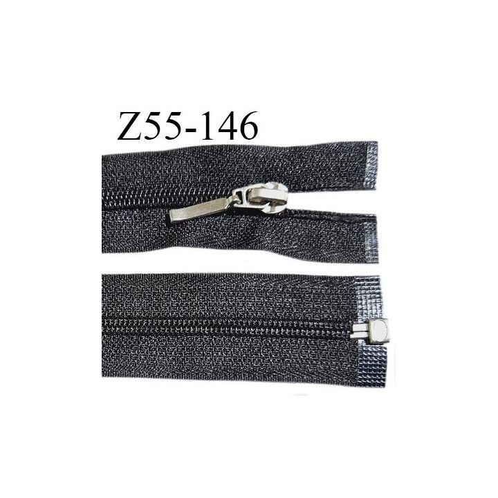 Fermeture zip 55 cm séparable couleur noir largeur 2.7 cm zip 55 cm largeur 5 mm prix au mètre