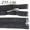 Fermeture zip 55 cm séparable couleur noir largeur 2.7 cm zip 55 cm largeur 5 mm prix au mètre