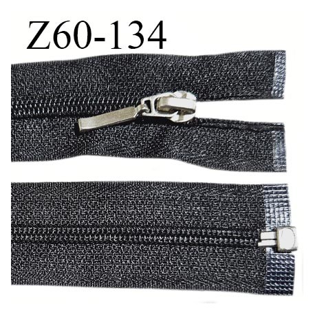 Fermeture zip 60 cm couleur noir séparable curseur métal longueur 60 cm largeur 2.8 cm largeur du zip 5 mm prix à l'unité