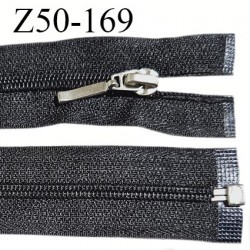 Fermeture zip 50 cm couleur noir séparable curseur métal longueur 50 cm largeur 2.8 cm largeur du zip 5 mm prix à l'unité