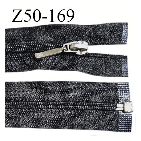 Fermeture zip 50 cm couleur noir séparable curseur métal longueur 50 cm largeur 2.8 cm largeur du zip 5 mm prix à l'unité