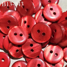 Bouton 13 mm couleur rouge 2 trous diamètre 13 mm épaisseur 2 mm prix à la pièce